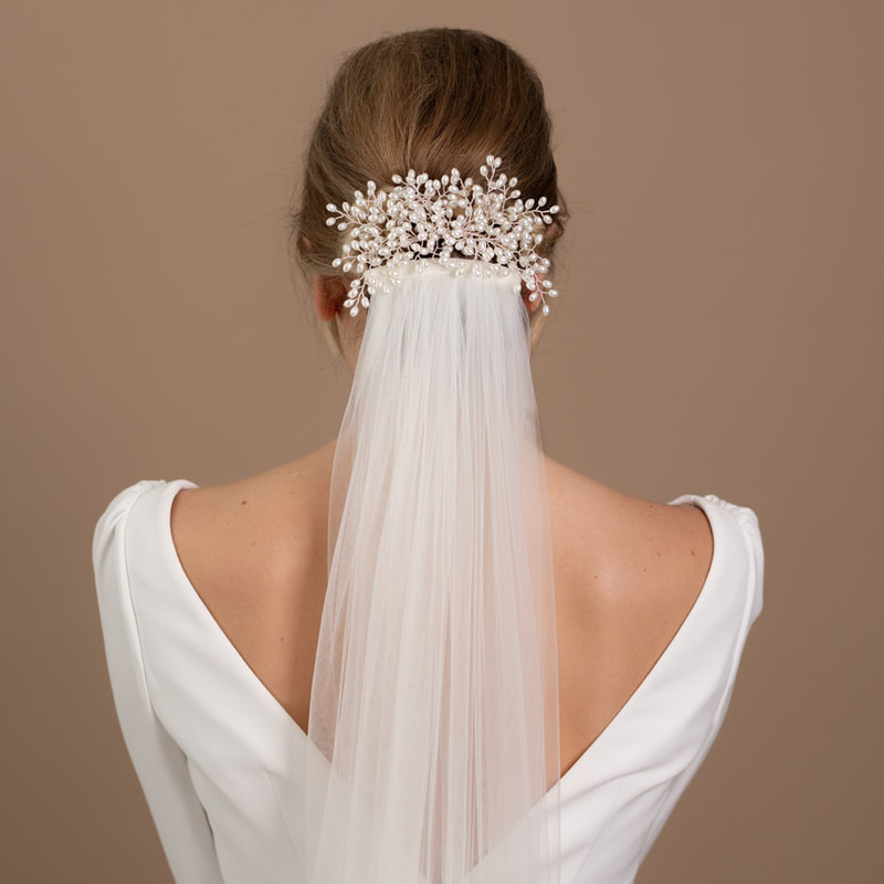 Solid Bridal Veil With Hair Comb
